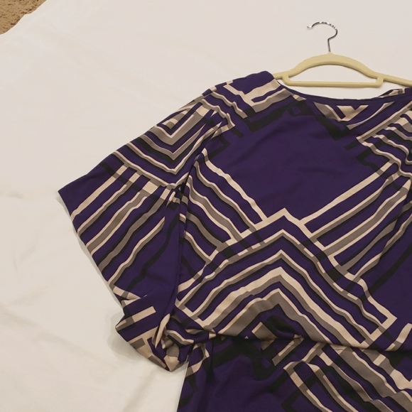 Jessica Simpson Purple,Tan & Black Dress size:M - Picture 4 of 15